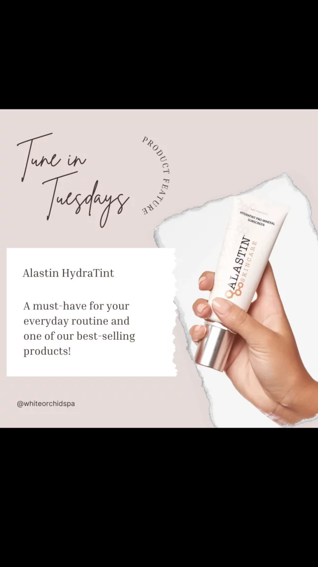 Meet your new everyday essential – Alastin’s HydraTint! ☀️✨ With SPF 36, this lightweight tinted moisturizer protects against UVA & UVB rays while brightening and evening your skin tone for a radiant glow. Perfect for all skin types and tones, it provides great daily coverage, is fragrance-free, and water-resistant for up to 40 minutes. Stay protected, hydrated, and glowing every day! Grab yours now for $76 here at the spa! #skincaretips #glowingskin #everydayessentials #alastinskincare